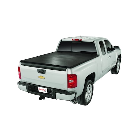 Trailfx Soft Tri-Fold, Lockable Using Tailgate Handle Lock, Black Vinyl With Aluminum Rails TFX5009